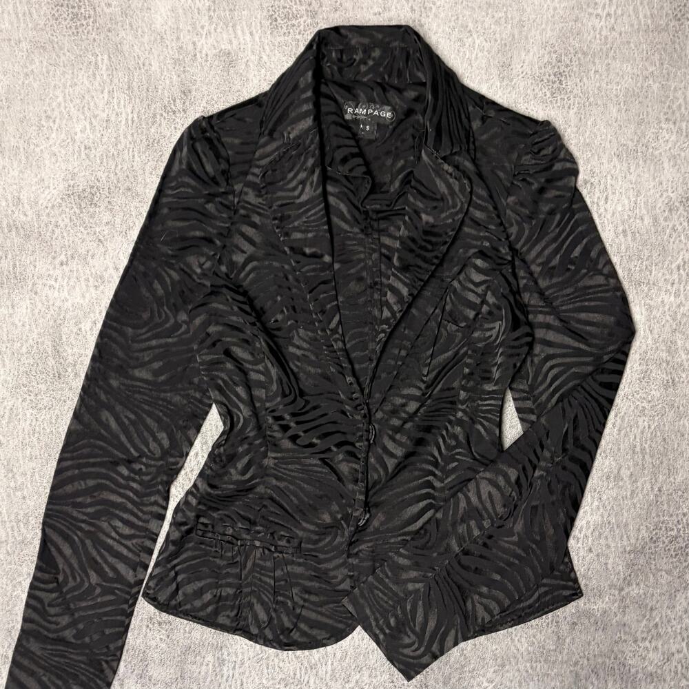 Y2k Rampage Monochrome Zebra Blazer